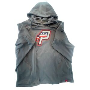 Marucci Baseball Hoodie Mens Size S Gray Patriotic USA Flag Pullover Soft‎